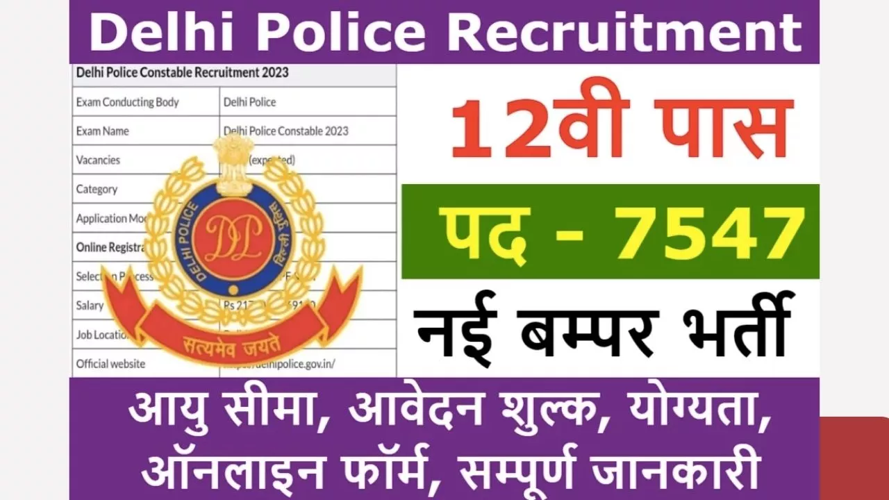 Delhi Police Recruitment 2023