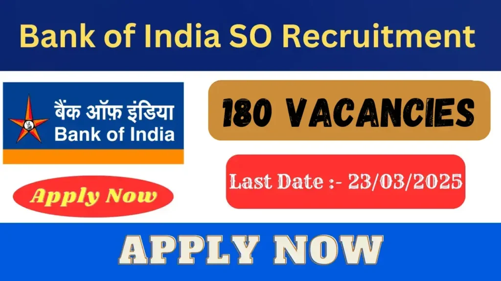 Bank of India SO Recruitment 2025