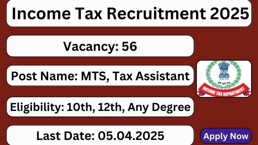 Income Tax Recruitment 2025