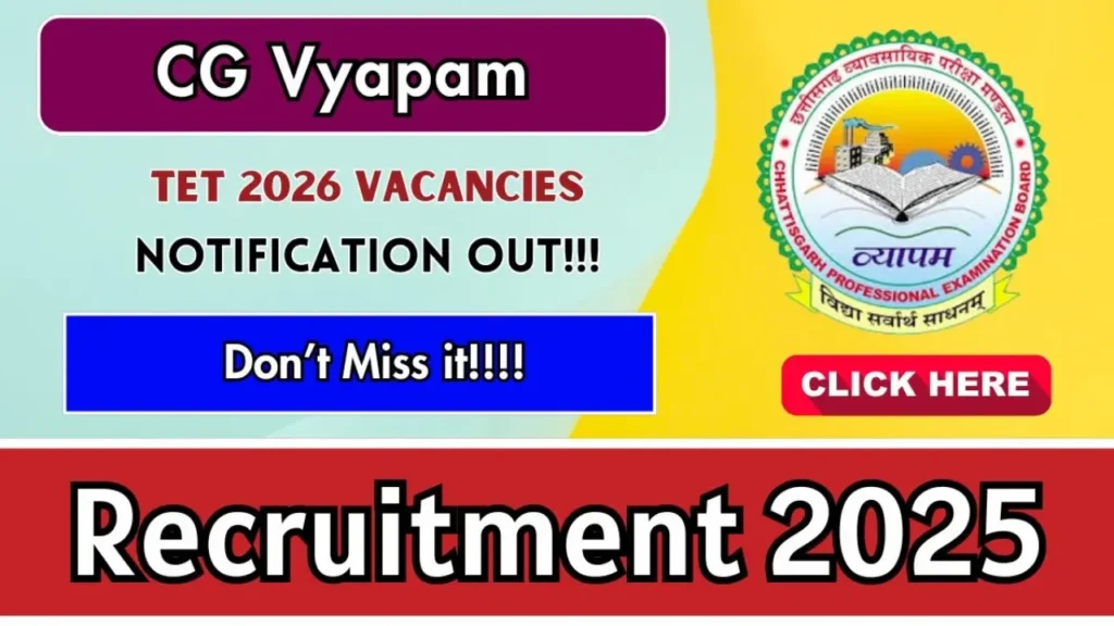 CG TET Notification 2025