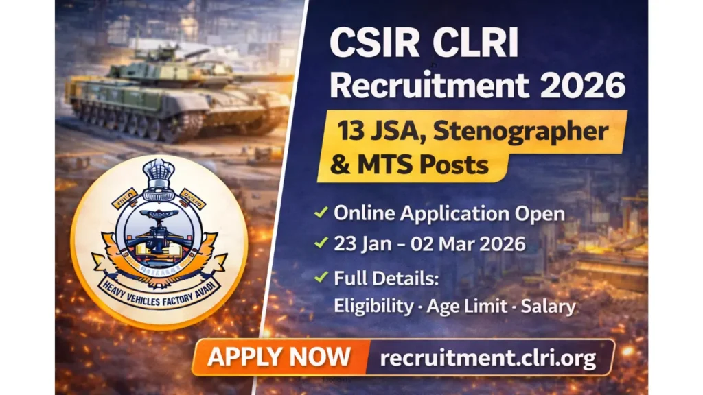 CSIR-CLRI Recruitment 2026