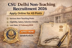 CSU Delhi Non-Teaching Recruitment 2026