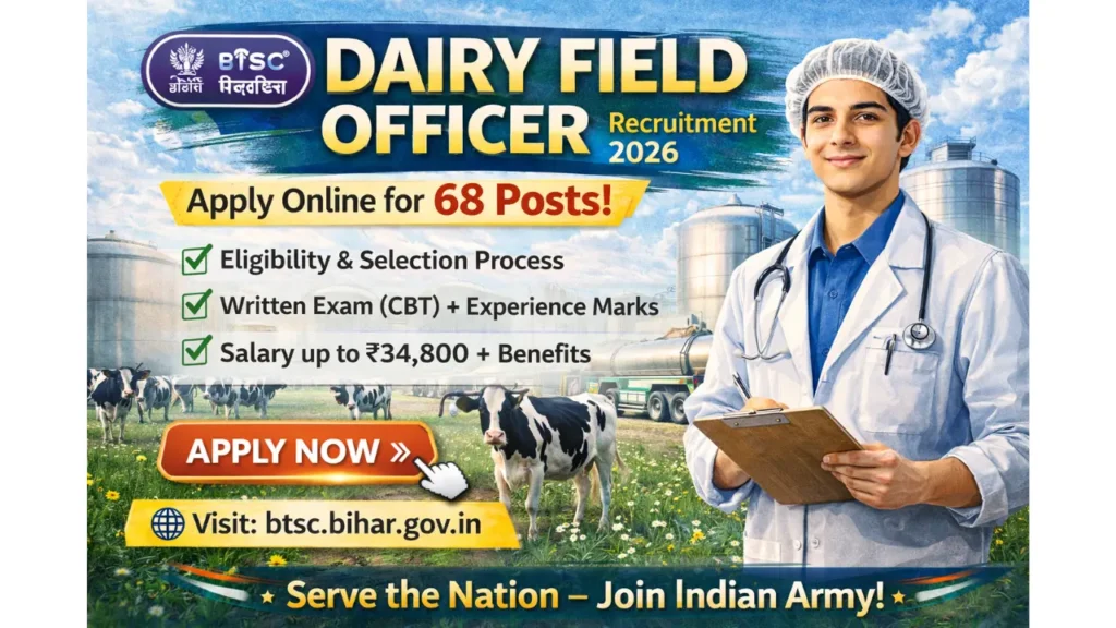 BTSC Dairy Field Officer Recruitment 2026