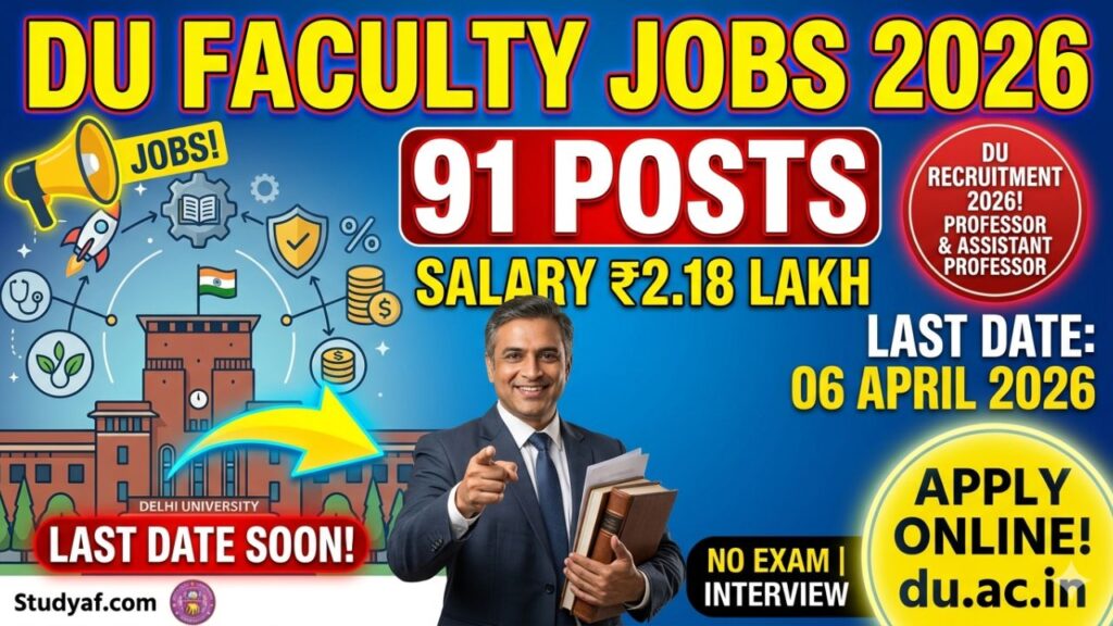 Delhi University Faculty Recruitment 2026