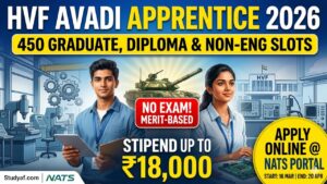 HVF Avadi Apprentice Recruitment 2026