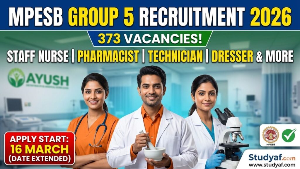 MPESB Group 5 Paramedical Staff Recruitment 2026