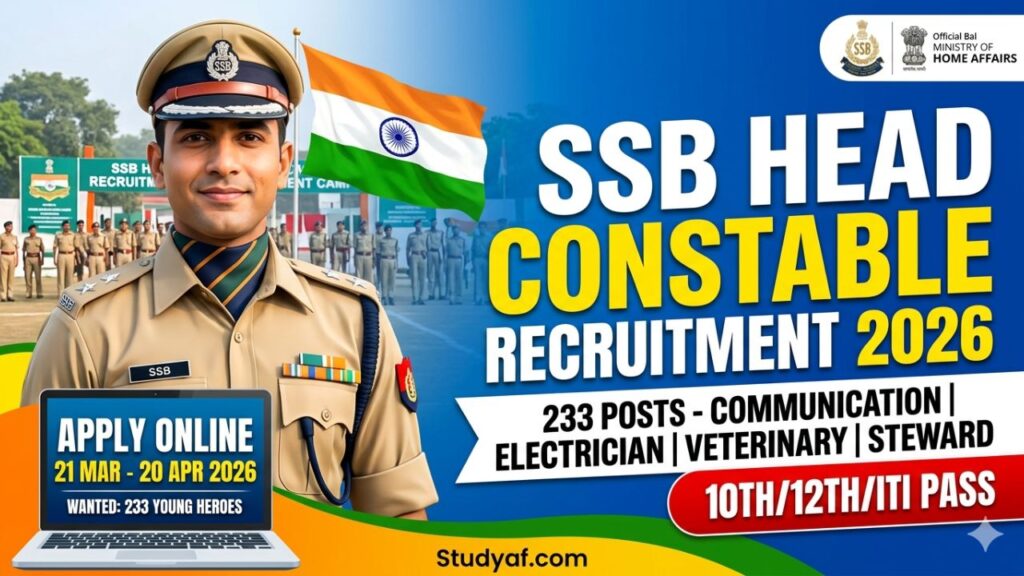 SSB Head Constable Recruitment 2026