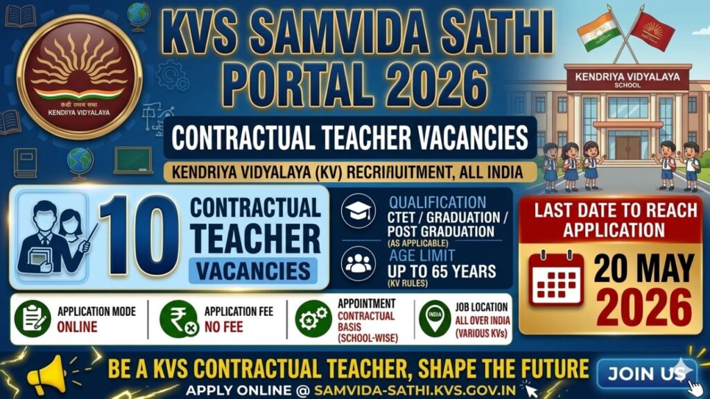 KVS Samvida Sathi Portal 2026